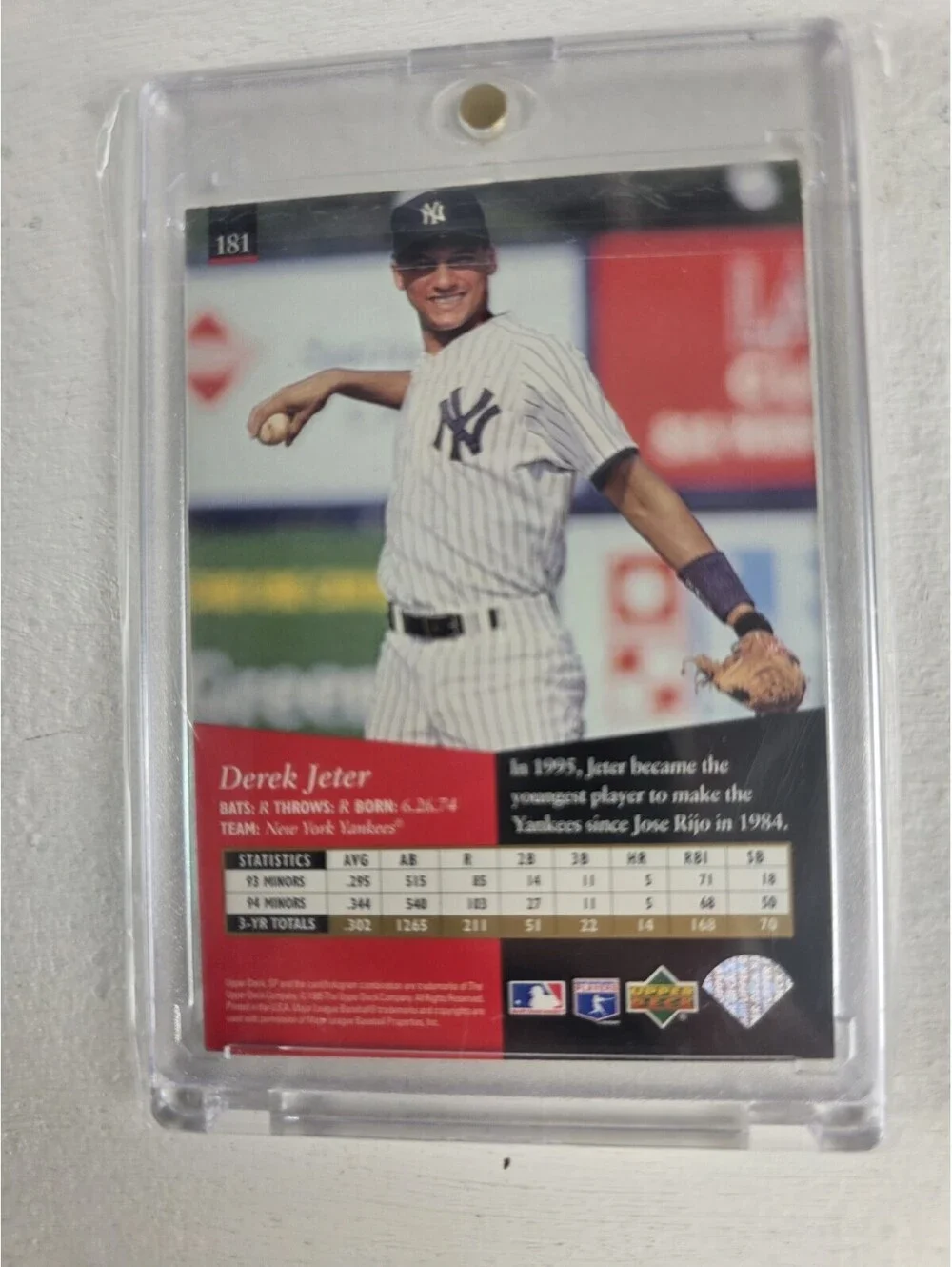 2019 Topps Stadium Club Chrome Derek Jeter Refractor Yankees HOF +95 SP Parallel